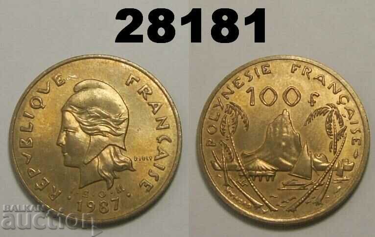 Полинезия 100 франка 1987