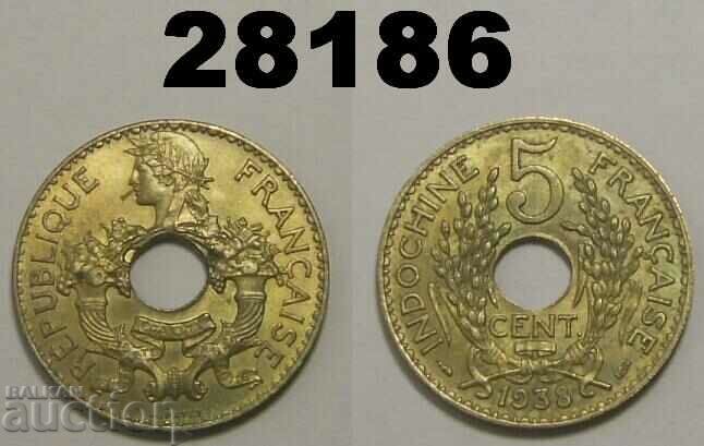 Ινδοκίνα 5 σεντς 1938