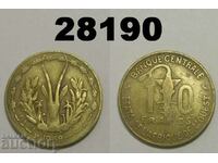 Africa de Vest 10 franci 1968