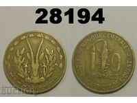 Δυτική Αφρική 10 φράγκα 1968