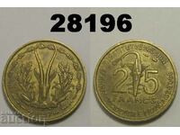 West Africa 25 francs 1957