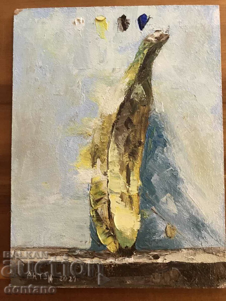 Oil painting - Still life - banana 20/15 cm - 2021