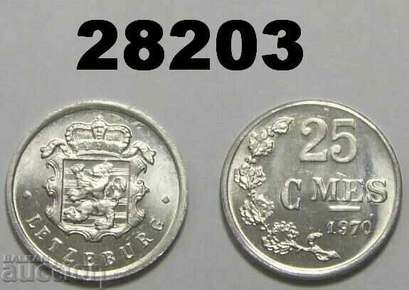 Luxembourg 25 centimes 1970