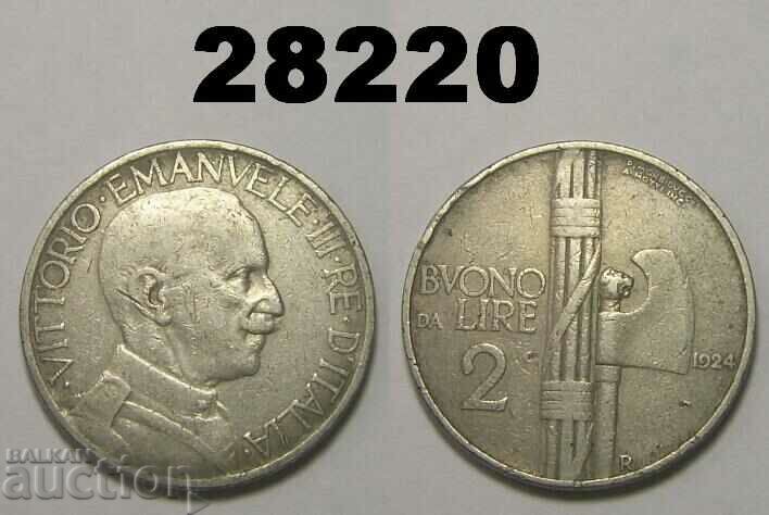 Italy 2 Lire 1924