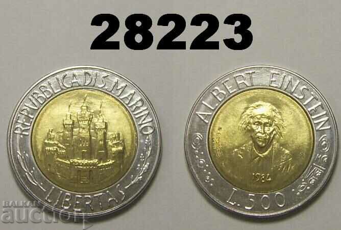 San Marino 500 lire 1984 Einstein
