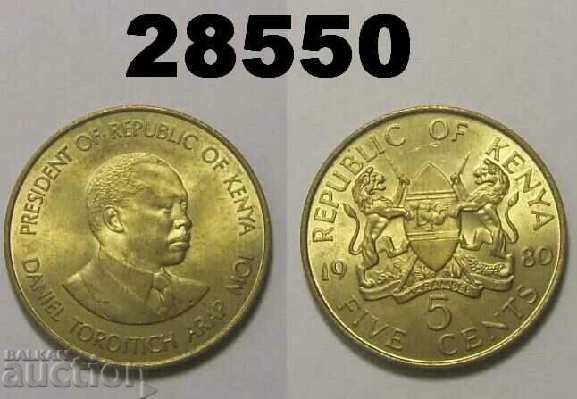 Kenya 5 cenți 1980