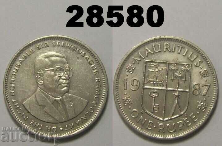 Mauritius 1 Rupee 1987