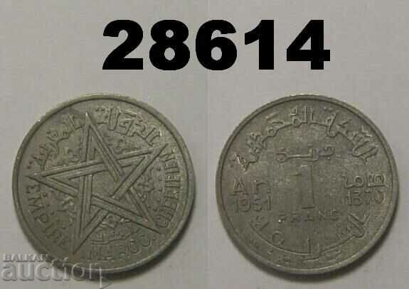 Morocco 1 franc 1951 (1370) excellent