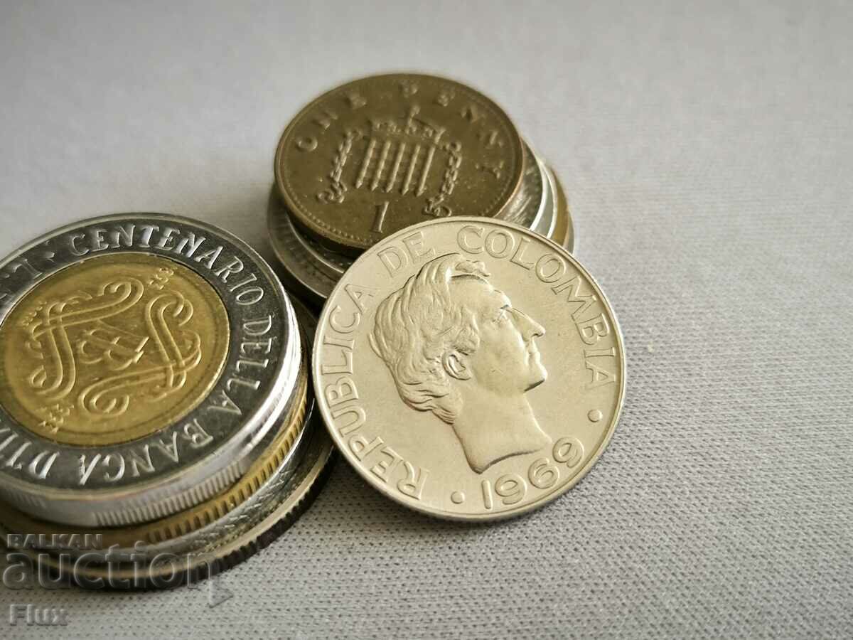 Coin - Colombia - 20 centavos | 1969 with price 4.25 BGN | € 2.17 Coin - Colombia - 20 centavos | 1969 with price 4.25 BGN | € 2.17
