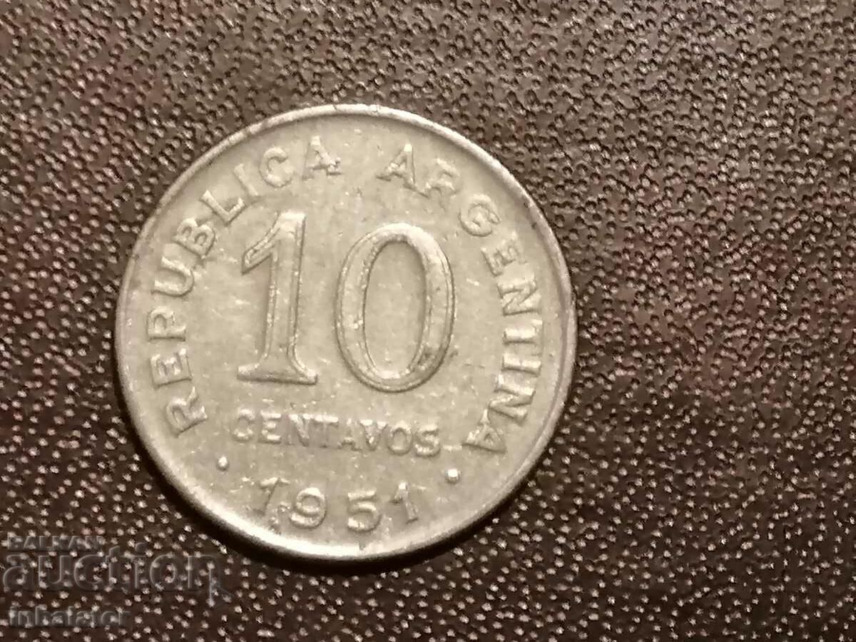 1951 Αργεντινή 10 centavos