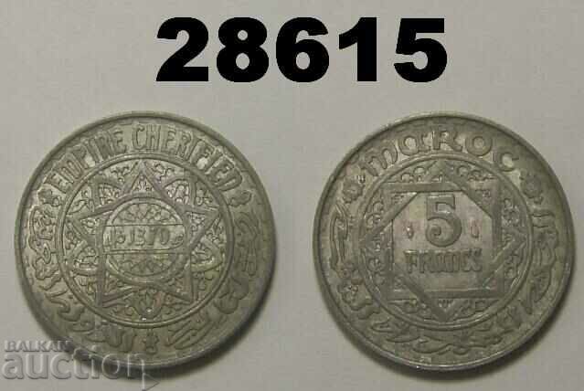 Morocco 5 francs 1951 (1370) excellent