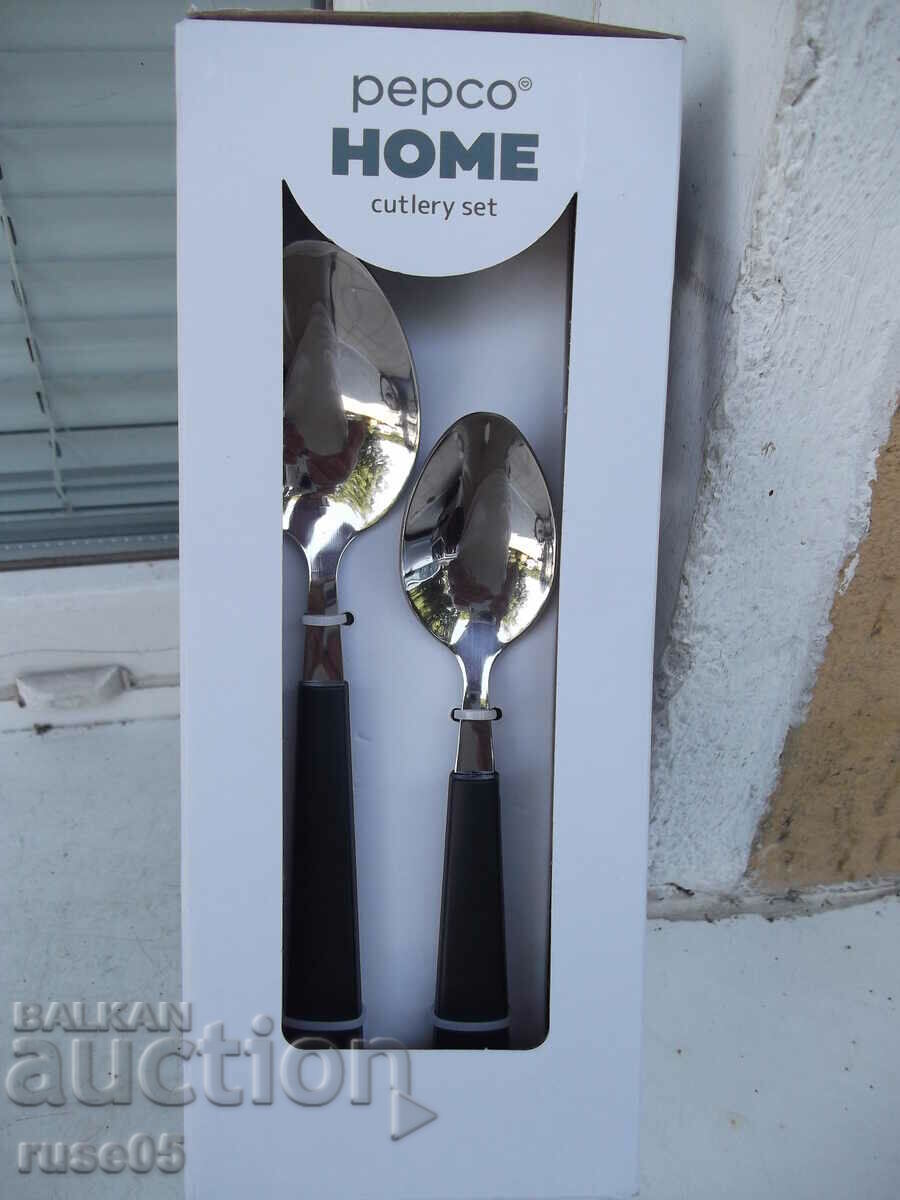 "PEPCO HOME" set of 24 pcs. cutlery new with price 12.00 BGN | € 6.14 "PEPCO HOME" set of 24 pcs. cutlery new with price 12.00 BGN | € 6.14