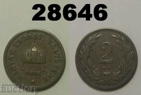 Hungary 2 fillers 1898