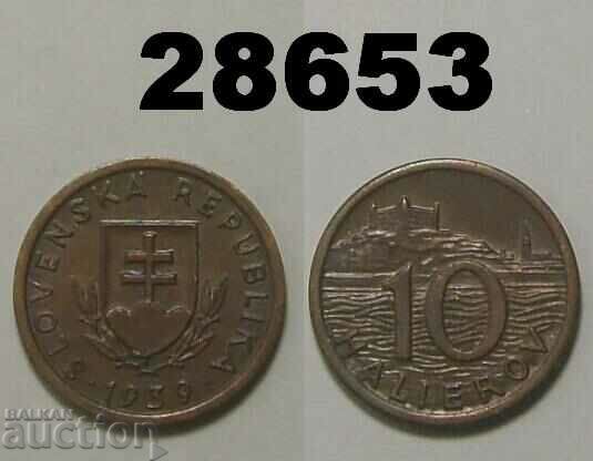 Slovakia 10 Halers 1939