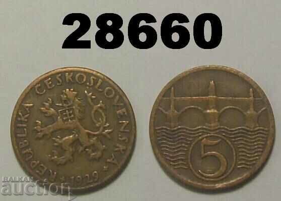 Czechoslovakia 5 Haler 1929