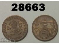 Czechoslovakia 5 Haler 1938