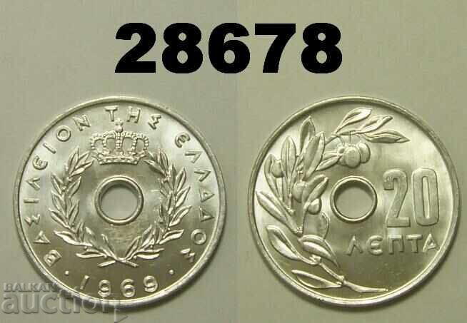 Greece 20 Lepta 1969