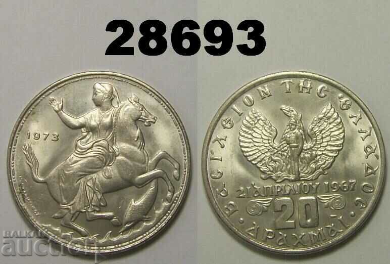 Grecia 20 drahme 1973 Excelent