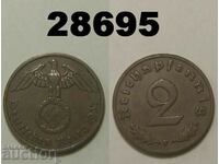 Germania 2 Pfennig 1937 F Swastika