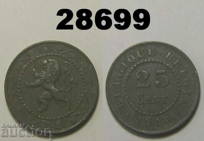 Belgium 25 centimes 1918