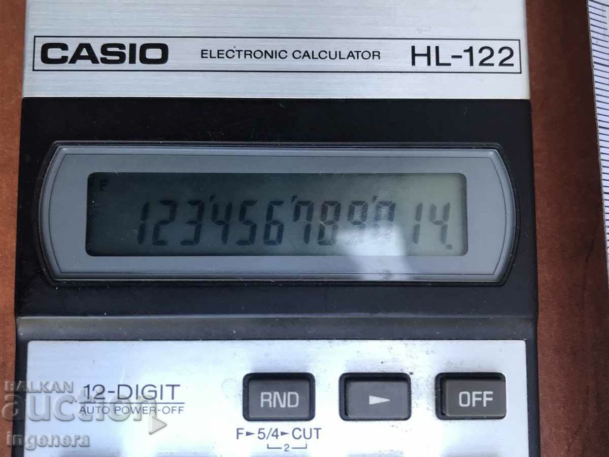 CALCULATOR "CASIO" HL-122 RETRO PENTRU COLECTOARE SI UTILIZARE cu preț 35.00 BGN | € 17.90 CALCULATOR "CASIO" HL-122 RETRO PENTRU COLECTOARE SI UTILIZARE cu preț 35.00 BGN | € 17.90