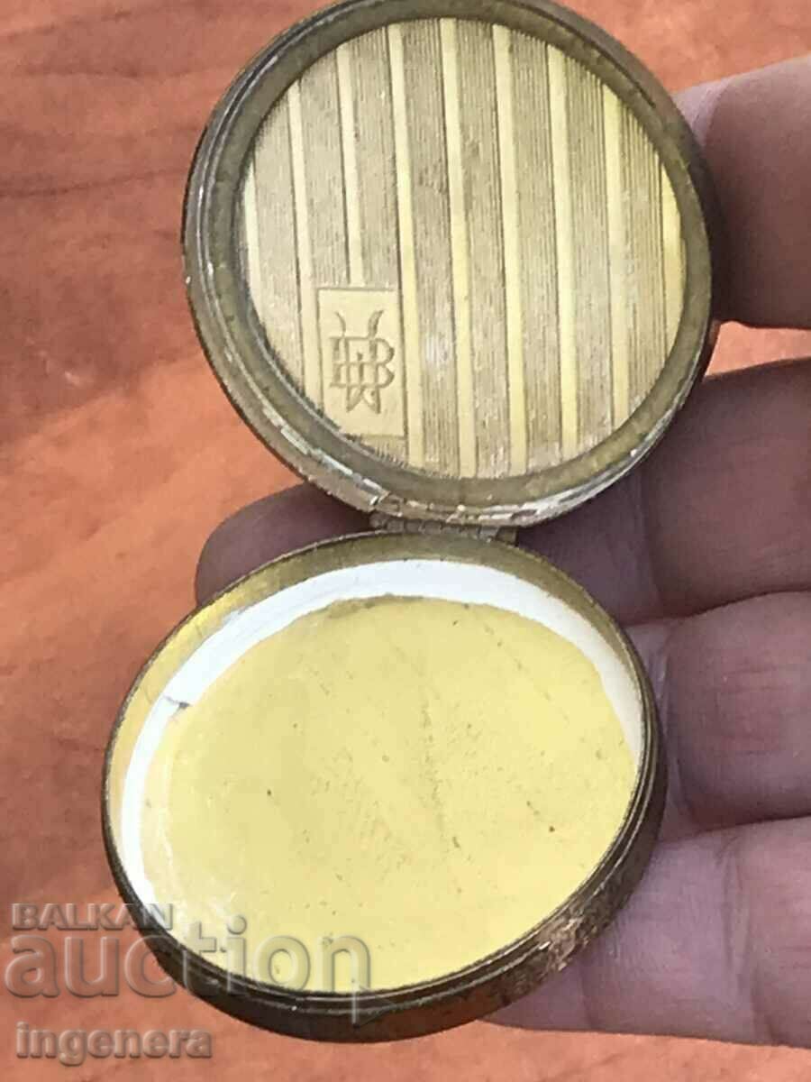 POWDER BOX BOX BRANDED METAL GOLD PLATED - 5 POWDER BOX BOX BRANDED METAL GOLD PLATED - 5