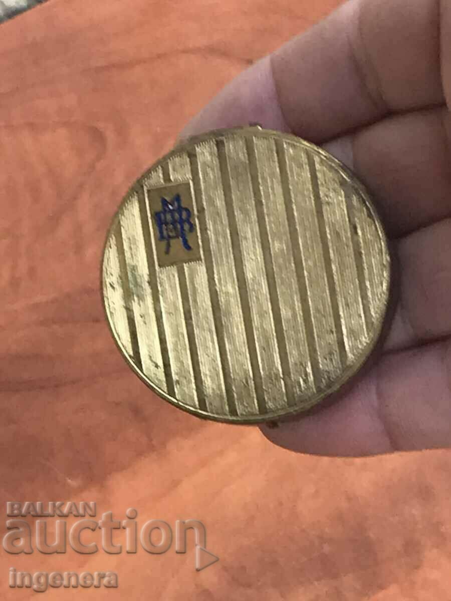 POWDER BOX BOX BRANDED METAL GOLD PLATED - 6 POWDER BOX BOX BRANDED METAL GOLD PLATED - 6