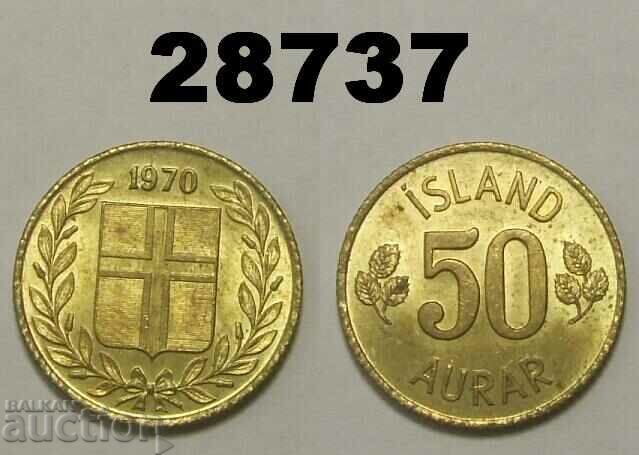 Islanda 50 aurar 1970