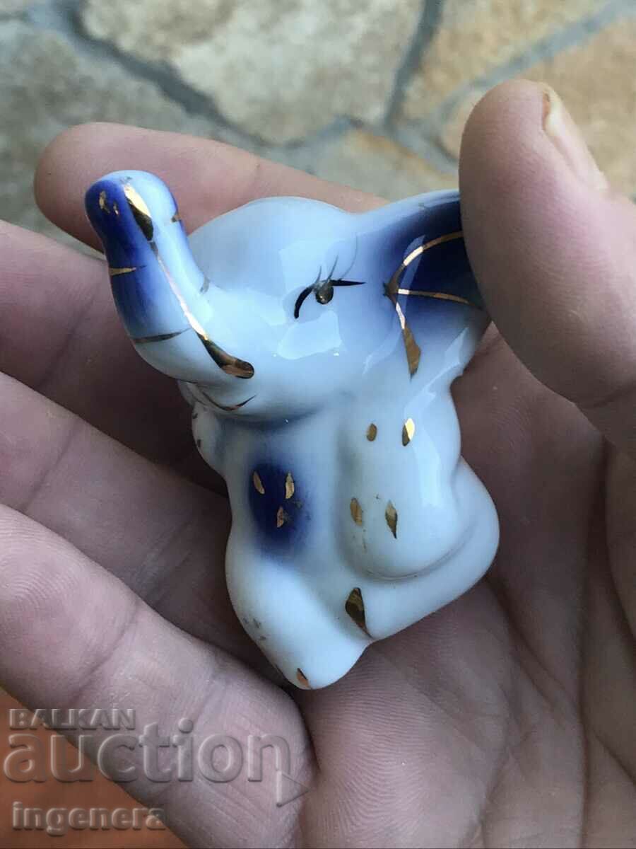 PORCELAIN FIGURE GILT ELEPHANT with price 14.00 BGN | € 7.16 PORCELAIN FIGURE GILT ELEPHANT with price 14.00 BGN | € 7.16