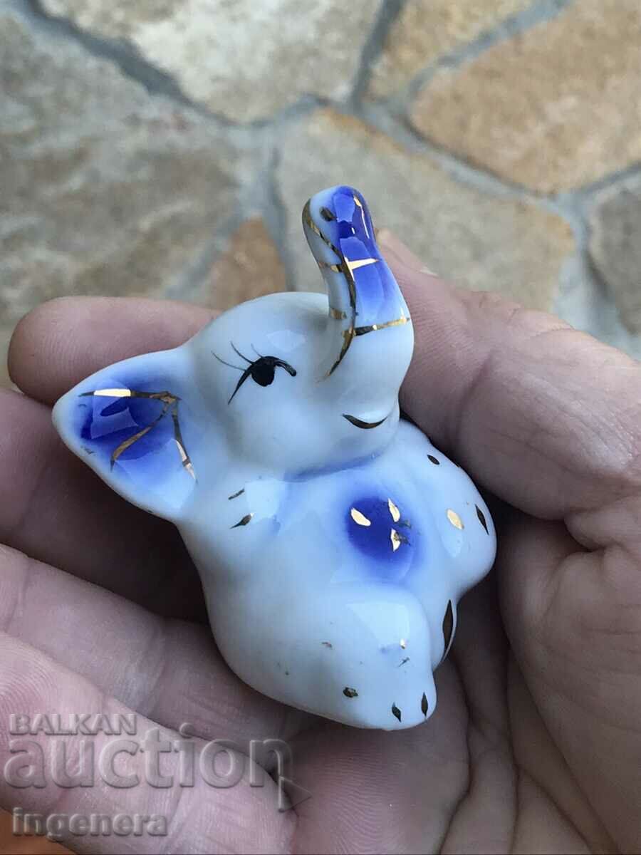 Delivery of PORCELAIN FIGURE GILT ELEPHANT Delivery of PORCELAIN FIGURE GILT ELEPHANT