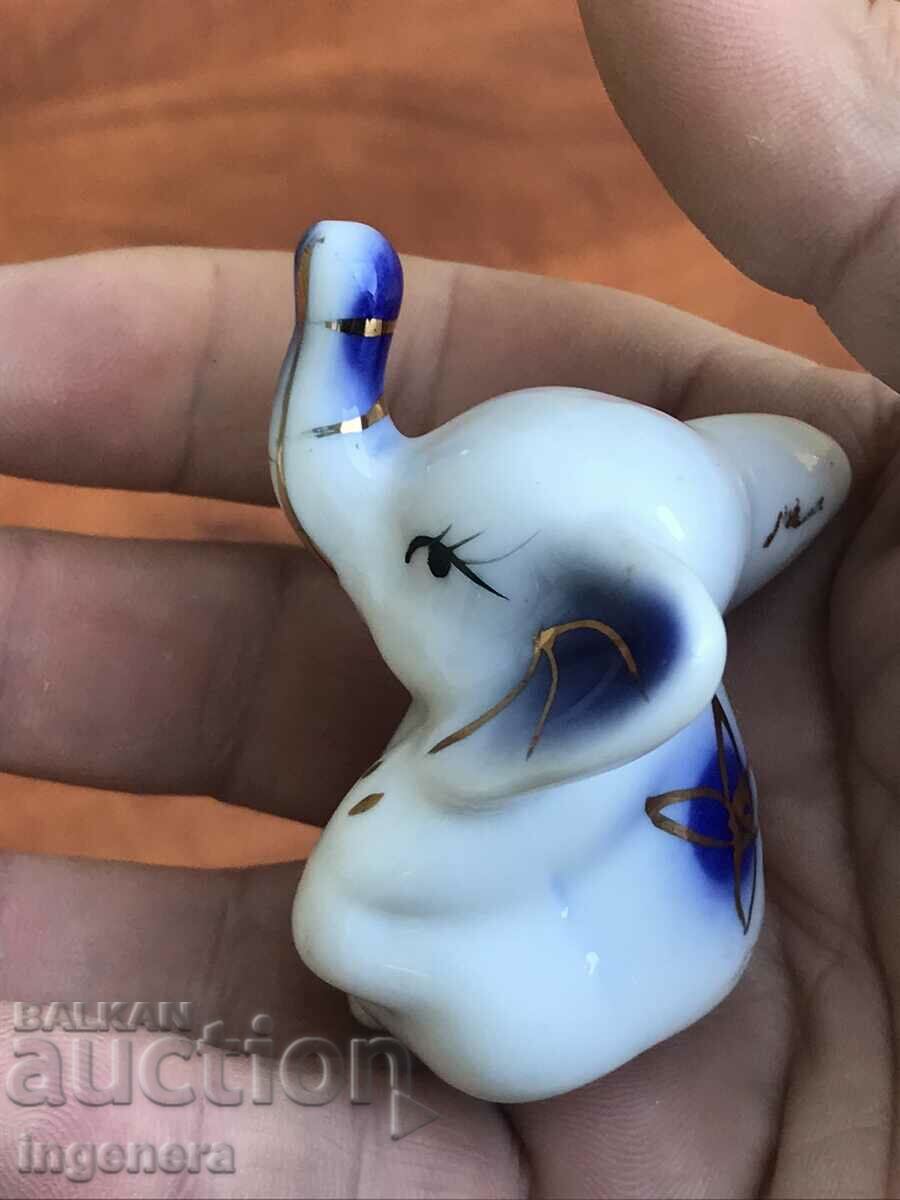 PORCELAIN FIGURE GILT ELEPHANT - 6 PORCELAIN FIGURE GILT ELEPHANT - 6