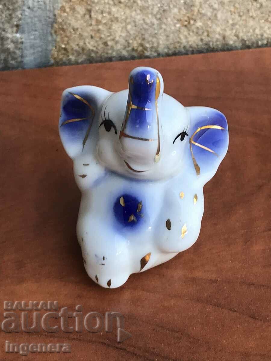 FIGURA PORCELAN ELEFANT AURIT