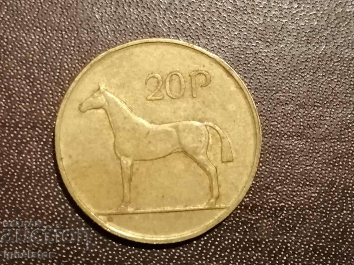 Eire 20 pence 1986 CON