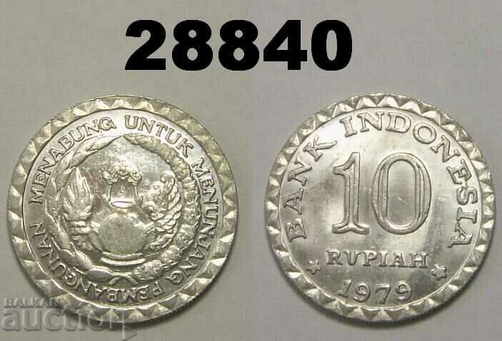 Indonesia 10 Rupees 1979