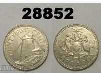 Barbados 25 cents 1980