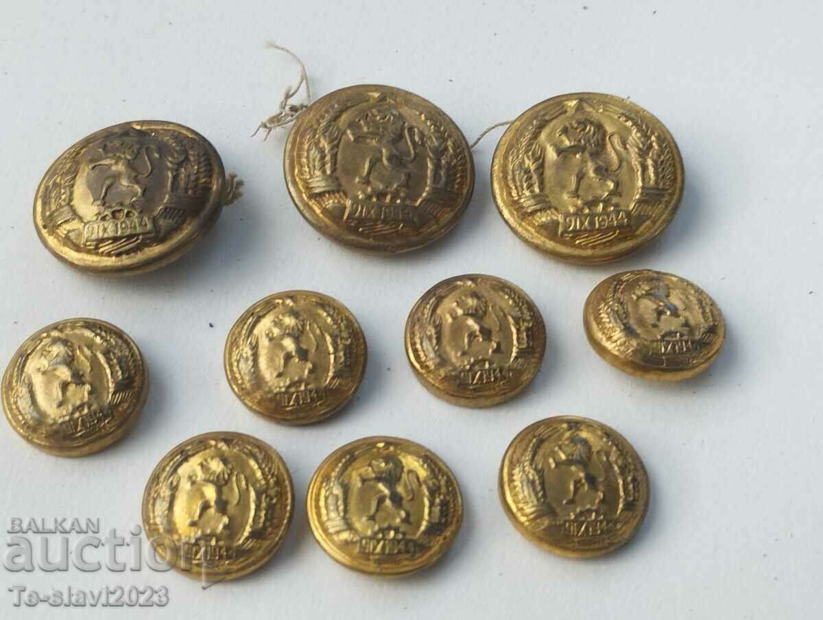 Old Bulgarian Social buttons from Military uniform