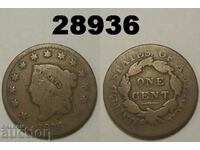 SUA 1 cent 1826