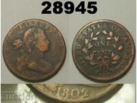 SUA 1 cent 1802 Rar