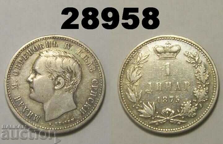 Serbia 1 dinar 1875 argint