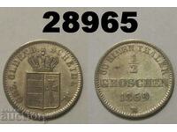 Oldenburg 1/2 groschen 1869 B Germania
