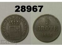 Oldenburg 1/2 grote 1846 Germania