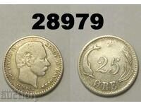 Denmark 25 Ores 1874 Silver