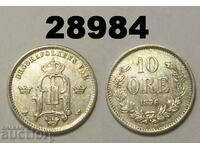 Sweden 10 Ores 1876 Excellent