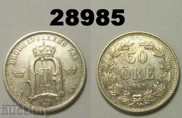 Sweden 50 Ores 1883 Excellent