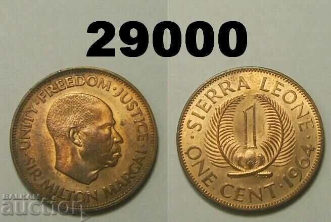 Сиера Леоне 1 цент 1964 UNC