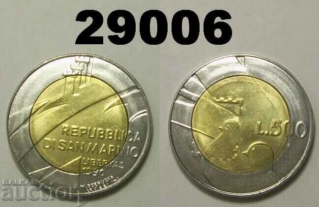 San Marino 500 Lire 1990