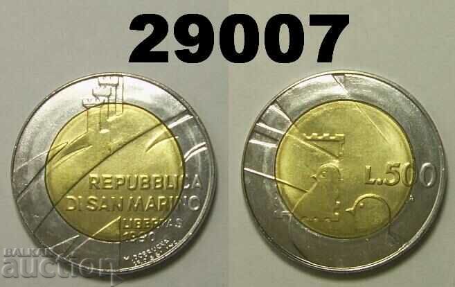 San Marino 500 Lire 1990