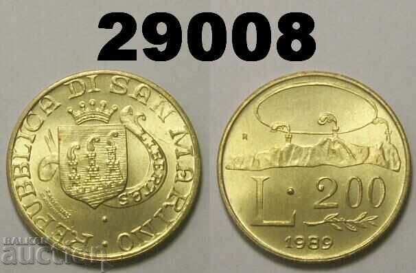 San Marino 200 lire 1989