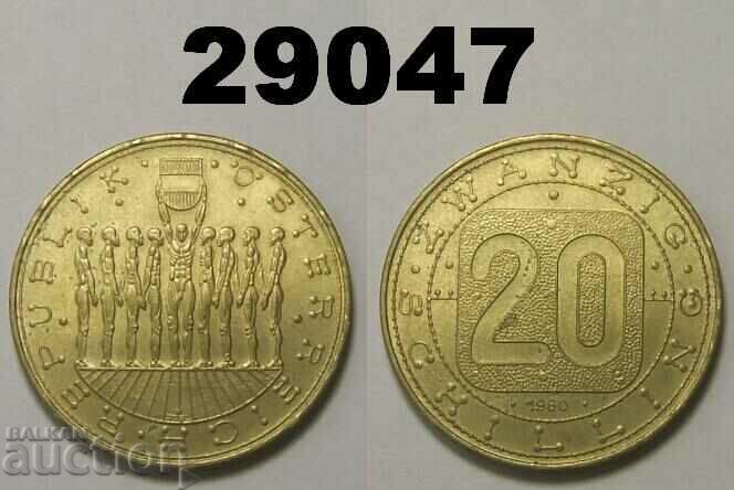 Austria 20 schillings 1980