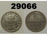 Πρωσία 2 Pfennig 1868 B Γερμανία